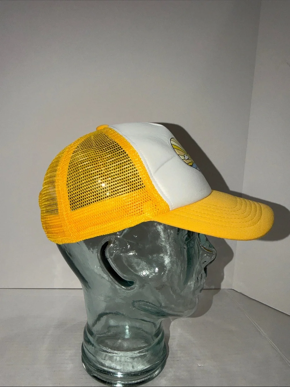 Kids Yellow & White Trucker Hat Seabrook Island, SC Sunrise Graphic